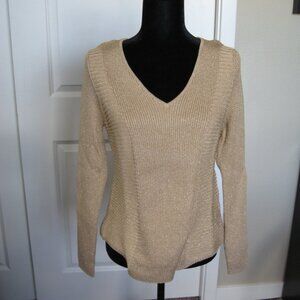 Gold Metallic Stretch Ladies Top, XL
